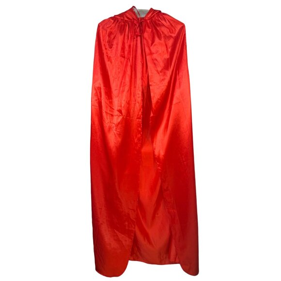 Red Satin BIGXIAN Adult Size Cape With Tie Closure - Picture 1 of 6